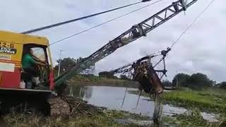 22 RB Dragline Dredging River Bed [upl. by Adnolehs254]