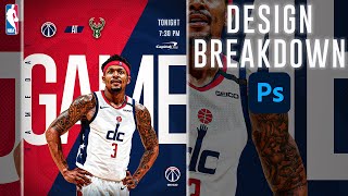 NBA Sports Photoshop Tutorial  How to Make a PROFESSIONAL Sports EditGraphic with Adobe Photoshop [upl. by Valley]