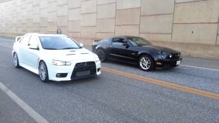 EVO X vs 50 Mustang [upl. by Nuahc103]