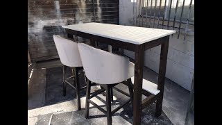 DIY 25 Pub tableKitchen Island project Fast and Easy Great for all Skill levels [upl. by Nytsirt]