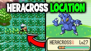 WHERE TO FIND HERACROSS ON POKEMON EMERALD [upl. by Macdougall256]