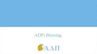 ADPi Blessing Alpha Delta Pi Song [upl. by Cain370]