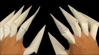 Como hacer unas Garras de papel origami  How to make Origami Claws [upl. by Sairtemed]