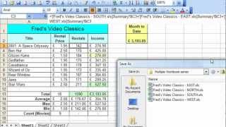 Microsoft Excel Tutorial for Beginners 34  Multiple Workbooks Pt1  Calculations [upl. by Aicnelev]