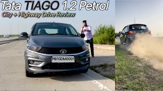 2023 Tata Tiago petrol Drive review Mileage suspension power performance on Highway and in City [upl. by Ellynad]