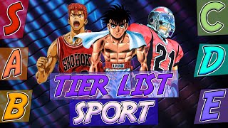 TIER LIST DES MEILLEURS MANGAS amp ANIMES DE SPORT [upl. by Annahsohs]