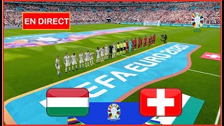 match Hongrie vs Suisse en direct Coupe dEurope des Nations Euro simulation Gameplay PC pes 2021 [upl. by Souza]