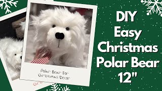 DIY an Adorable Christmas Polar Bear  Simple Stepbystep Instructions [upl. by Tadio898]