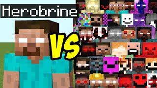 All Episodes Herobrine vs Creepypasta mobs in minecraft [upl. by Kelda541]