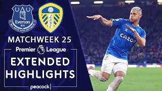 Everton v Leeds United  PREMIER LEAGUE HIGHLIGHTS  2122022  NBC Sports [upl. by Esiocnarf255]