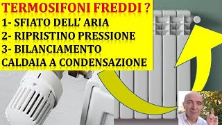 Sfiato dei Termosifoni Ripristino pressione Bilanciamento Tutto sulla caldaia a Condensazione [upl. by Loma]