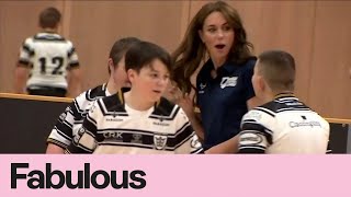 Watch the hilarious moment cheeky lad tickles Princess Kate during royal visit [upl. by Gearhart]