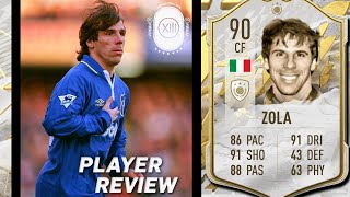 DCMCO BRUTAL ¿VALE LA PENA SU SBC  GIANFRANCO ZOLA PRIME 90 REVIEW  FIFA 22 [upl. by Aidne]