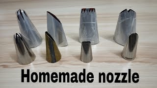 बेकार केन से बनाए केक सजाने की नोजल्स।HOME MADE NOZZLES FROM WASTE CAN [upl. by Nadiya]