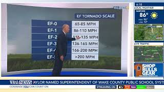 Nash County Tornado confirmed EF3 strength with 150 mph winds [upl. by Erodroeht]