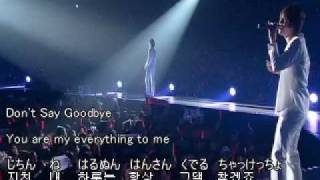 東方神起 Dont Say Goodbye ＜ﾊﾝｸﾞﾙ読みﾊﾝｸﾞﾙ日本語訳＞ [upl. by Nadya]