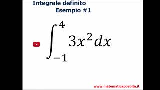 Integrali Definiti  Esempio 1 [upl. by Daza]