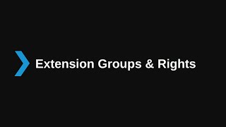 7 Extension Groups and Rights V16  Intermediate Training [upl. by Idnir]