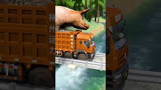 funny truck ready to deliver big pigs Truck Dance  Coffin Dance Song Cover [upl. by Tucker]