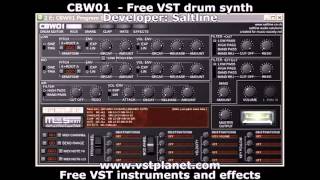 CBW01  Free VST drum synth  vstplanetcom [upl. by Nomannic]