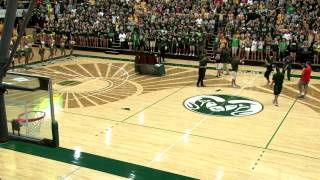 CSU Student Amazing Basketball Shot for Tuition [upl. by Fabrienne100]