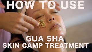 HOW TO USE A GUA SHA  SKIN CAMP FACIAL SCULPT TREATMENT  SEREIN WU [upl. by Lainey]