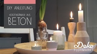 DIY Anleitung  Kerzenständer aus Beton basteln [upl. by Suolekcin525]