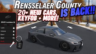 RENSSELAER COUNTY IS BACK 20 NEW CARS KEYFOBS  MORE  ROBLOX  Rensselaer County [upl. by Afra291]