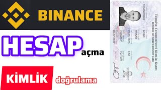 Binance Kayıt Olma Kimlik Doğrulama Para yatırma  Sıfırdan Binance Hesap Açma [upl. by Jelene]