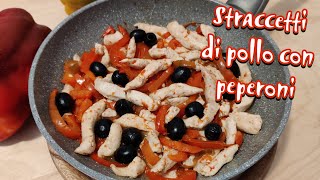 STRACCETTI DI POLLO CON PEPERONI  Morbidi facili e leggeri [upl. by Fred878]