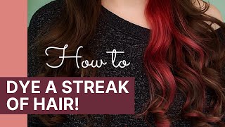 How to Dye a Streak of Hair [upl. by Sadye]