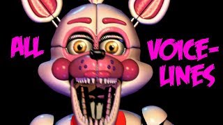 Funtime Foxy  All Voicelines with Subtitles  Ultimate Custom Night [upl. by Byrd475]