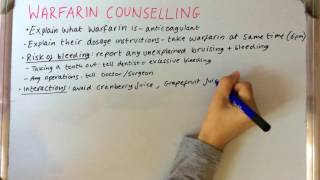 Warfarin Counselling  The Pharmacy Student [upl. by Aremihc978]