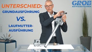 Welche Formen von Hubgetrieben gibt es Grund vs Laufmutterausführung  GROB Antriebstechnik [upl. by Gundry556]