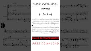 Suzuki Violin Book 3  Gavotte J Becker Shorts [upl. by Cindra]