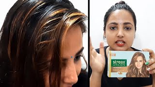 streax hair colour highlights  Streax Ultralights Hair Highlighting Review and live Result [upl. by Mcgee]