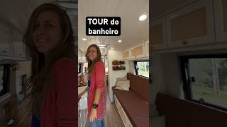 TOUR no banheiro do MOTORHOME que moramos buslife homeonwheels motorhome vanlife nomadlife [upl. by Onirefes]