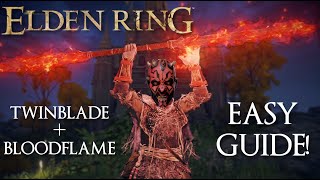 Elden Ring  How to Get the Twinblade  Bloodflame Incantation Early Game [upl. by Abert]