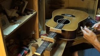 Sigma acoustic guitar from 1970 Stop fret buzz with your truss rod Plus one high fret [upl. by Lashondra]