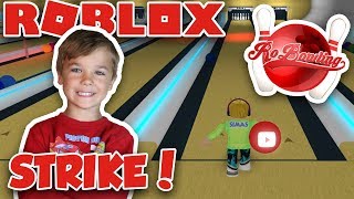 PLAYING BOWLING in ROBLOX  MY FIRST STRIKE EVER RoBOWLING [upl. by Lorn]