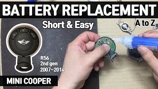 MINI Cooper R56 2nd gen 20072014 Key Battery Replacement A to Z  MONDOLL  몬돌 [upl. by Dearden]