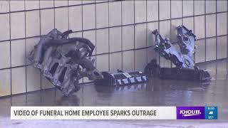 Video of funeral home employee sparks outrage [upl. by Tatia]