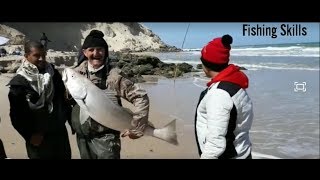 Fishing in sahara Dakhla الصيد في الصحراء الداخلة Pêche Dakhla [upl. by Eletnahs]