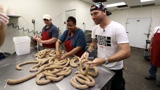 HOW CAJUN BOUDIN IS MADE  New Iberia Louisiana [upl. by Nylauqcaj507]