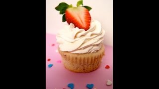 How to Bake Strawberries amp Cream Cupcakes  Recipe with SweetySalado [upl. by Eeralih218]