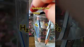 Water Hydrolysis ll Water electrolysis hydrolysis chemistry science shorts [upl. by Garrison]