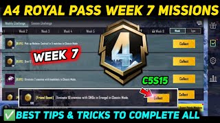 A4 WEEK 7 MISSION 🔥 PUBG WEEK 7 MISSION EXPLAINED 🔥 A4 ROYAL PASS WEEK 7 MISSION 🔥 C5S15 RP MISSIONS [upl. by Chester847]