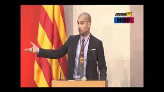 Discurso subtitulado españolenglish de Pep Guardiola en la Medalla de Honor del Parlament [upl. by Licna]