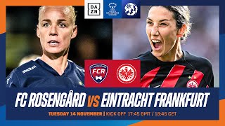 FC Rosengard vs Eintracht Frankfurt  UEFA Women’s Champions League202324 Matchday 1 Full Match [upl. by Aseeral]