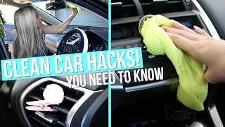 CLEAN CAR HACKS How to Clean amp Organize Your Car [upl. by Anatola]